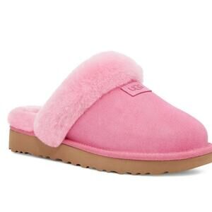 UGG Plush Cozy Genuine Shearling Slippers Wild Berry Pink Women's Size US 7 NWOT